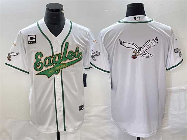 Men's Philadelphia Eagles White Gold Team Big Logo With C Patch Cool Base Stitched Baseball Jersey,We sell and wholesale Men's Philadelphia Eagles White Gold Team Big Logo With C Patch Cool Base Stitched Baseball Jersey on line form chian!